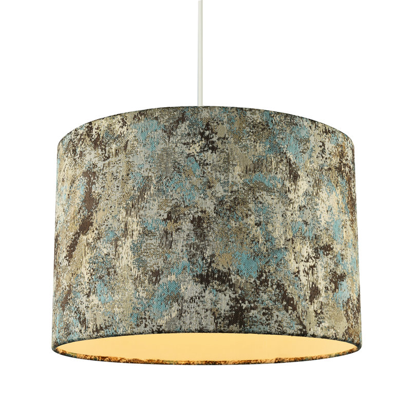 20cm H Cotton Drum Lamp Shade ( No Direct Attachment Method ) in Teal