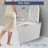 Tankless Smart Toilet With Bidet Built In, Auto Open & Close, Wider Bidet With Heated Seat, Warm Water And Dry, Foot Sensor, LED Display, Remote Control, White