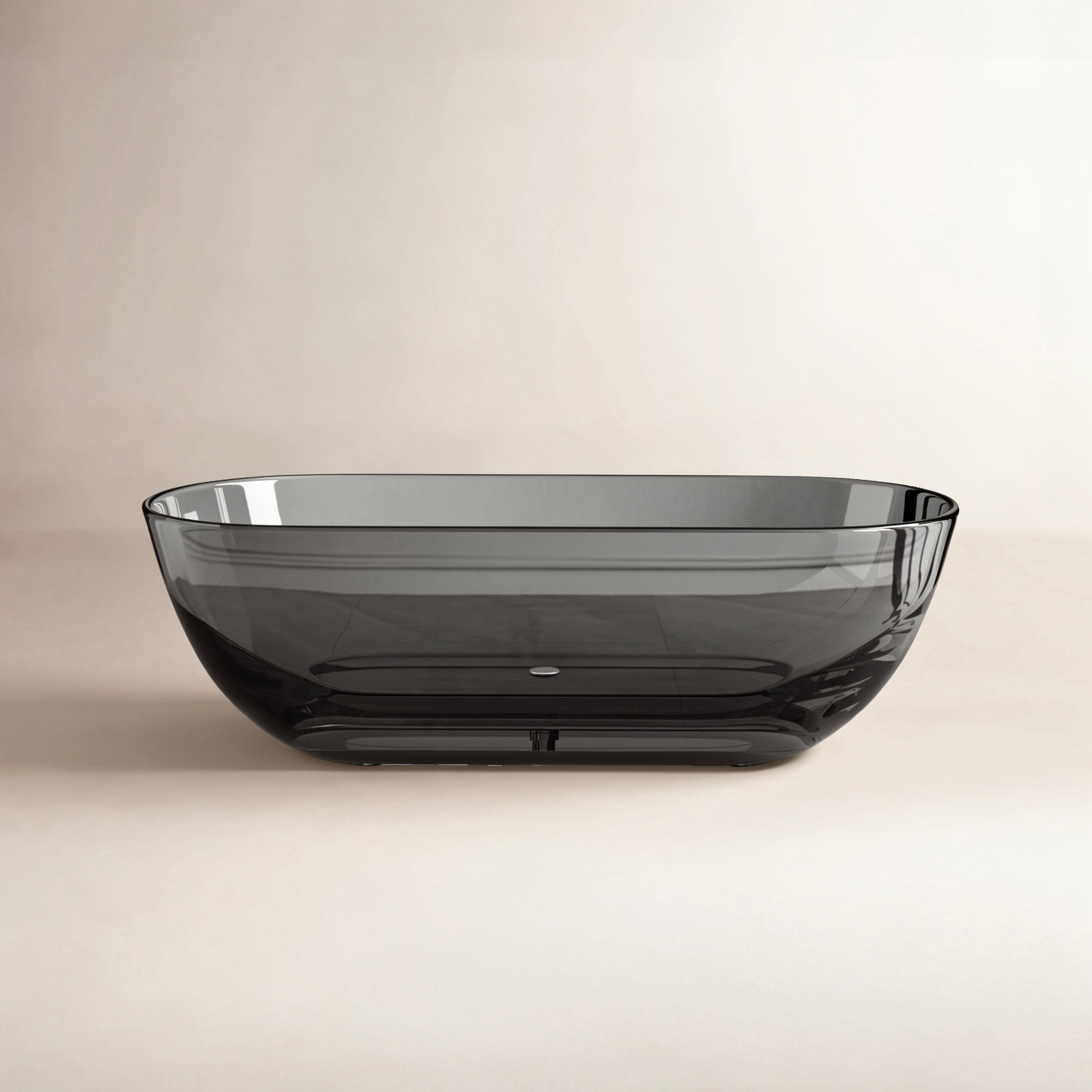 Forma 69" Solid Surface Soaking Bathtub, Black