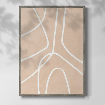 «Clean Contour III», reproduction encadrée - bois massif