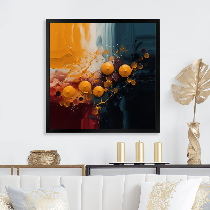 Oktaha Dancing With Water III, Black Picture Framed, 16" H x 16" W x 1" D