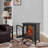 24" 3D  Flame Electric Infrared Quartz Fireplace Stove With Remote Control