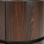 TABLE RONDE DE RANGEMENT DOUBLE COUCHE EN MDF ET HAUTE QUALITÉ, BRUN ET NOIR
