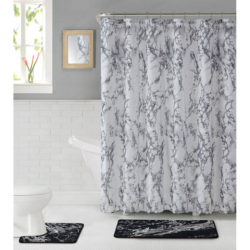 Ensemble de bain abstrait avec crochets 15 pièces Pelagios, Noir