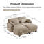 Canapé d'angle modulaire capitonné avec poufs amovibles-1443670427