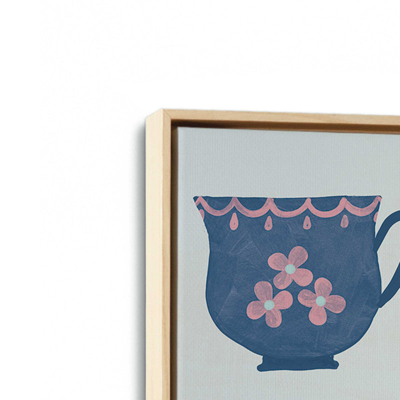 «Tea Cups» par Katie Doucette, reproduction d'art, Toile avec cadre, L 20 po x H 20 po, Érable