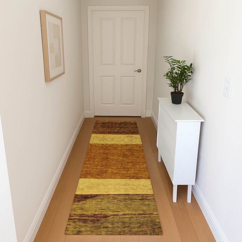 Premium Machine Washable Brennon AMF1624 Stripes Rug, Runner 2'3" x 7'6"