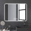 Miroir de salle de bain avec lumières à DEL avant et rétro-éclairé, anti-buée pour miroir mural, 3 couleurs et 5 niveaux de luminosité, horizontal / vertical