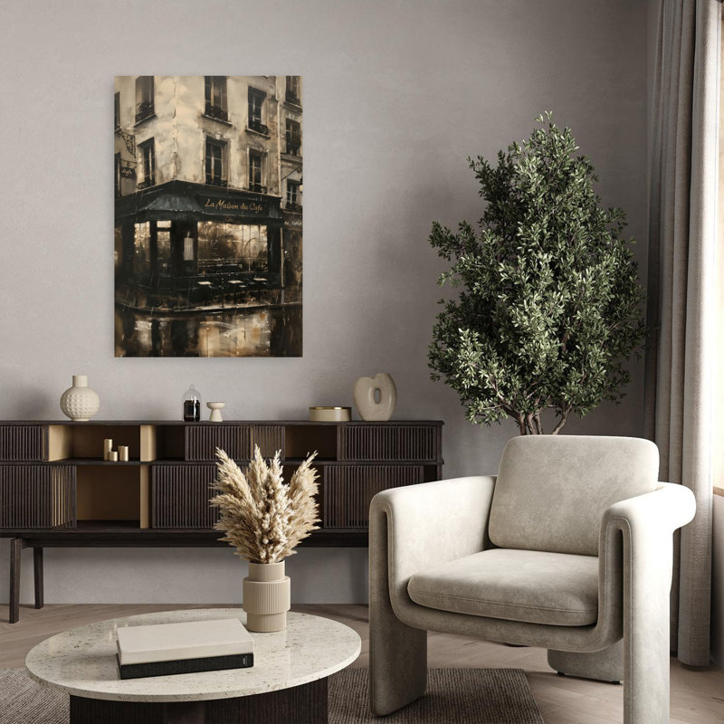 Art mural français, architecture française, H 36 po x l 24 po