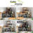 Kitchen Corner Shelf Countertop Organizer With Hooks Adjustable Spice Rack Corner Display Rack Shelf Corner Rack 3 Tier Storage Organization For Kitchen Counter Shelves(Rustic Brown)