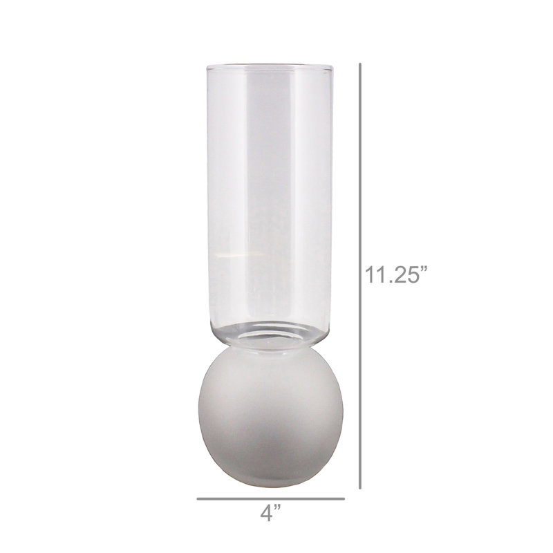 Glass Table Vase, 11.25" H x 4" W x 4" D