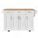 54Inch Large Kitchen Island With Rubber Wood Drop Leaf, Embossed Texture Rolling Kitchen Cart On 4 Wheels With 4 Doors And 3 Drawers, Kitchen Island With Storage For Kitchen, Dining Room