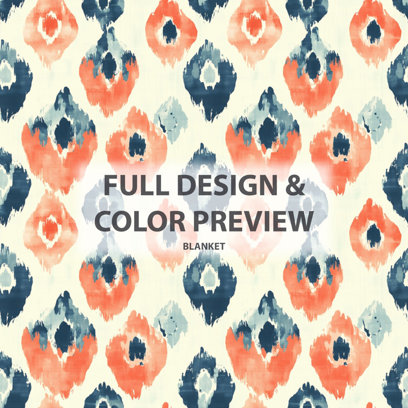 Couverture chaude Meadow Ikat I - Boho