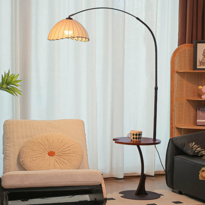 Walnut Solid Wood + Iron Free form Floor Lamps