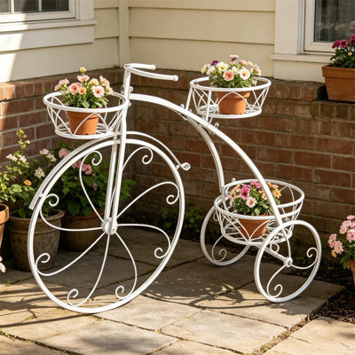 Support pour jardinière en métal Tricycle