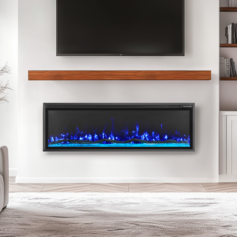 42" Landscape Electric Fireplace, 19.30"H x 60"W x 5.55"D