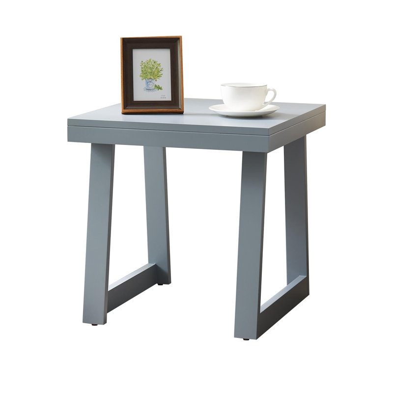 Charlie Square Side End Table, Couch Bedside Nightstand Sofa Table for Living Room/Bedroom/Office, Gray
