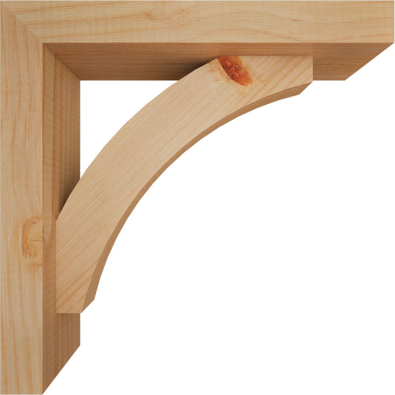 Support de bloc Thorton avec entretoise décalée, 14 po x 14 po, Sapin Douglas de l 3 1/2 (lisse)