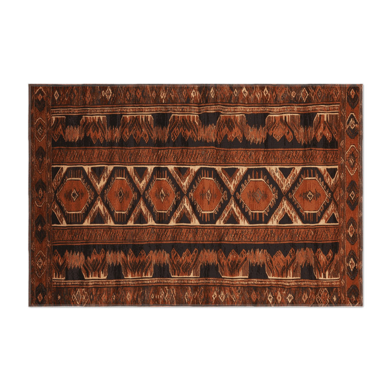 Tapis turc intérieur et extérieur brun, Rectangulaire 3 pi x 5 pi