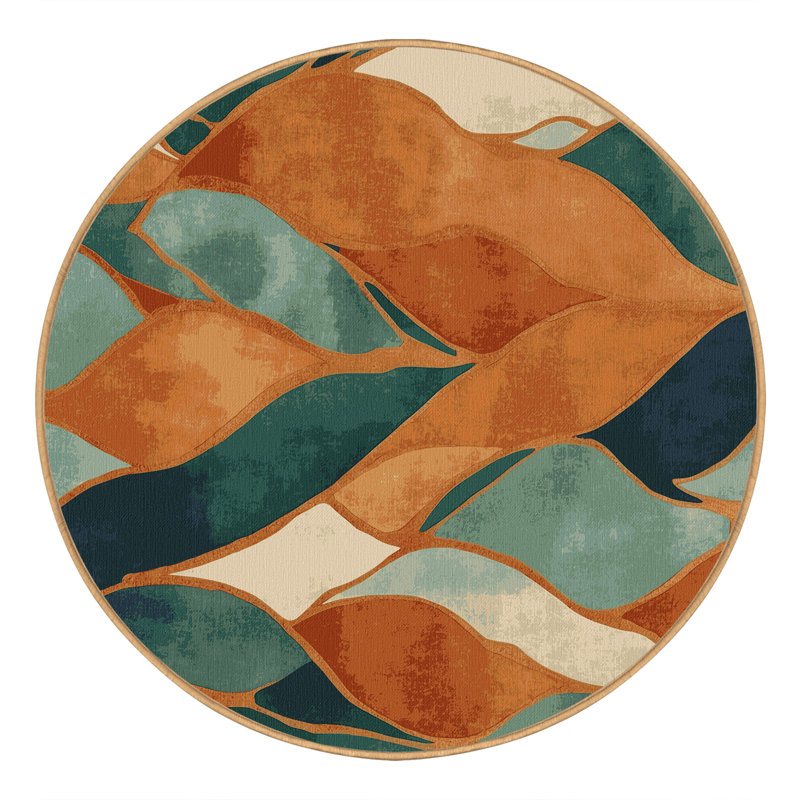 Harvest Harmony Rug, Round 8'