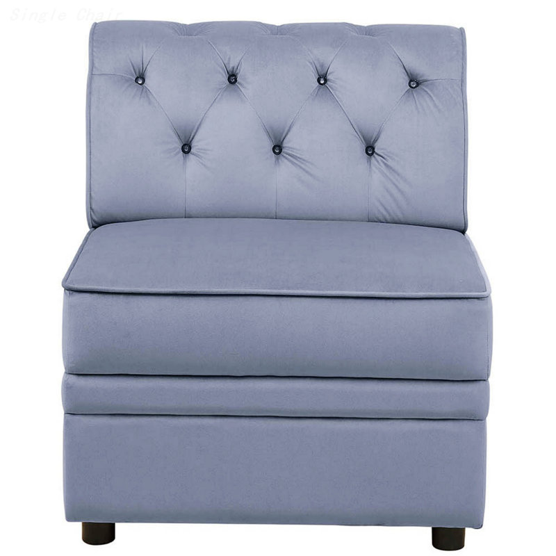 Chaise simple, chaise modulaire sans accoudoirs