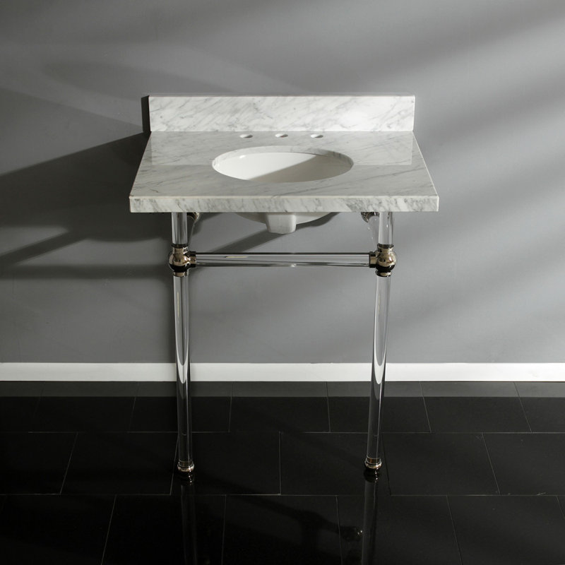 Carrara Marble/Polished Nickel