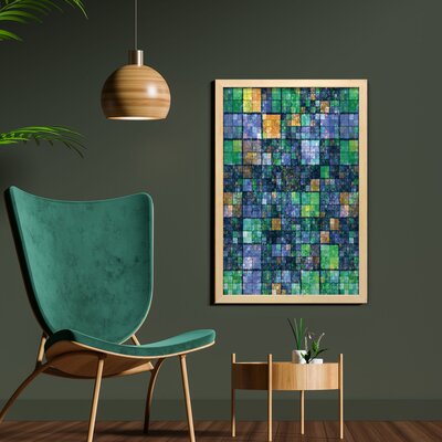 Mosaic Geometric Style Rainbow Colors Patchwork - Picture Frame Graphic Art Print on Fabric -  East Urban Home, C659F07FA5674347A5063C1A568D0CC4