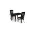 Kitchen Table Set for Small Spaces Contains a Rectangle Dining Room Table with Butterfly Leaf and Dining Chairs, Black-2117561527-2117561525
