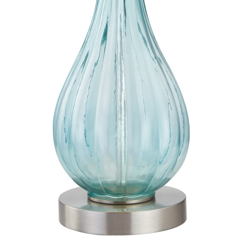 Ursuline 25.5'' Bedside Table Lamp Set, Blue