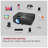 GPX Home Theater Projector 2000 Lumens Portable Projector with Remote Included