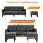 Canapé et chaise longue réversible avec repose-pieds Videlle-1475840697