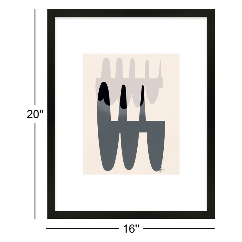 Flora 3 Print by Lee Lessem, 20" H x 16" W x 1.25" D, Black Framed