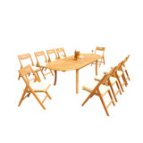 Surfliner Outdoor 11 - Piece Teak Dining Set