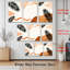 Feuilles de palmier tropicales et formes abstraites géométriques sur toile, style bohème moderne (ensemble de 3)-119207660