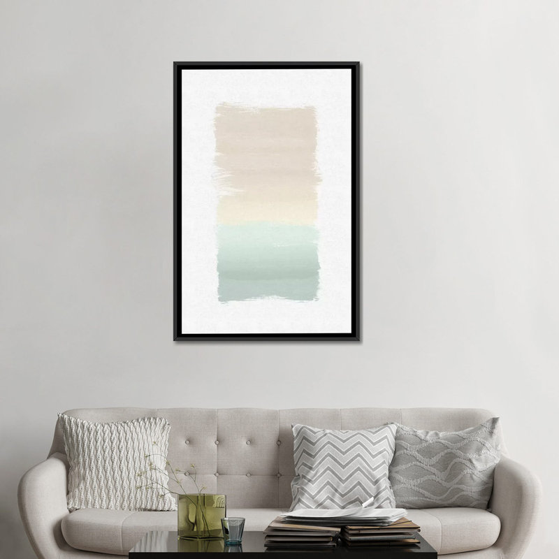 « pastel abstract », impression sur toile, H 60 po x l 40po x P 1,5 po, Toile avec cadre noir, Pas de tapis