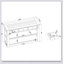 Console en bois de pin massif 48 po, table d'appoint moderne avec 3 tiroirs de rangement et 2 tablettes. Facile à assembler-619997106-619997116