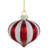 3'' Striped Glass Candy Canes Finial Ornament