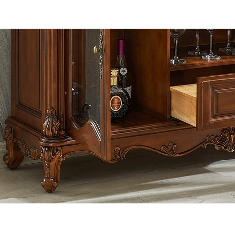 Buffet en bois massif American Side Cabinets Wine Cabinets 62,9 po