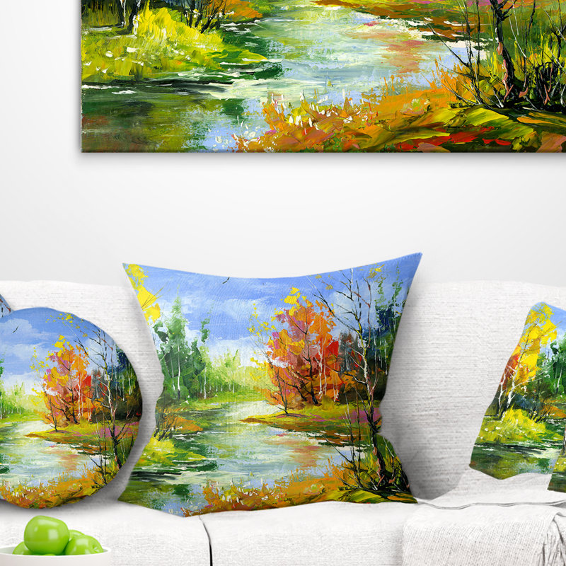 Coussin Landscape, 18 po x 18 po, Coussin décoratif