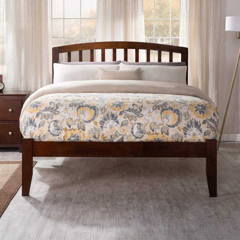 Careaga Solid Wood Platform Bed, Walnut, Full