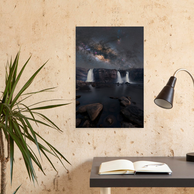 Athirapally Abstract Contemporary Architecture Landscape Wall Art by Vikas Chander - Wrapped Canvas Print