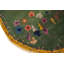 Antique Floral Wool Hand Knotted Pile Green 1930s Rug
