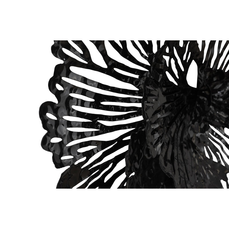 Flower Wall Décor, Black