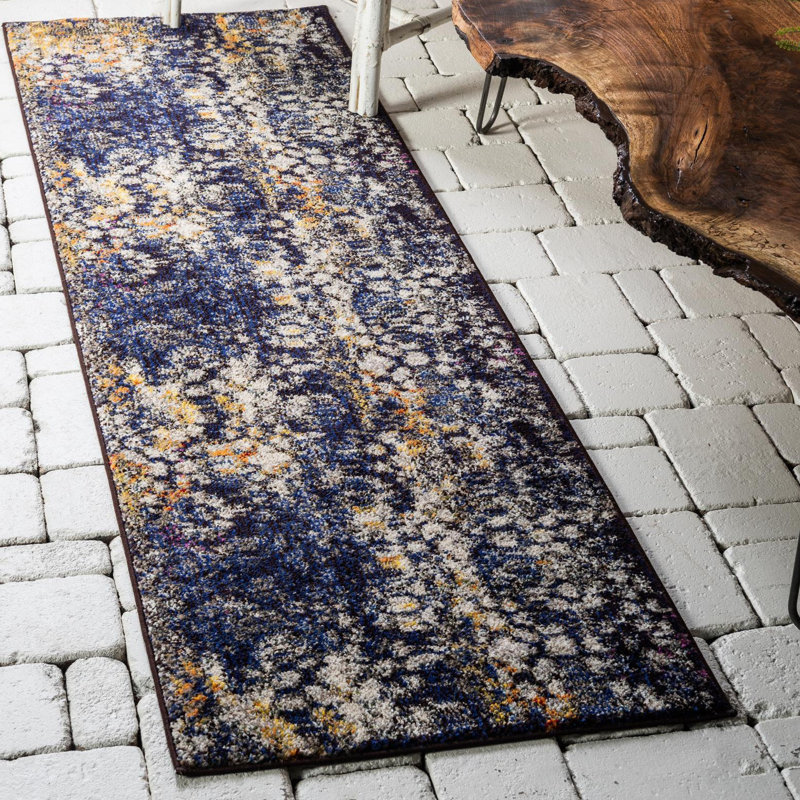Dimonetta Washable Abstract Indoor Rug, Runner 2'7" x 10'
