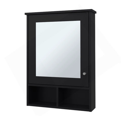 Armoire à pharmacie Wenge avec porte et miroir inclus