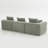 Modular 3-Seat Sectional Sofa, All-Foam Deep-Seat Couch With Plush Textured Chenille, Compressed Shipping & Tool-Free Setup, Low-Profile Design For Small Spaces, 111" W × 37" D × 23.6" H-Light Green-638670158