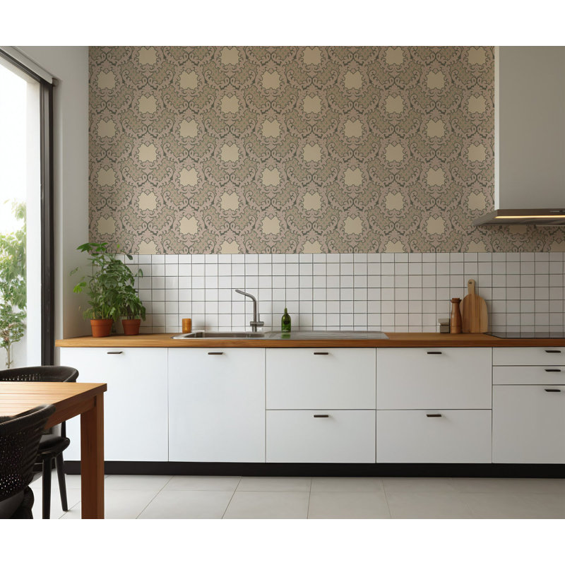 Shadow Leaf Damask - Wallpaper, Sunwashed, Non-pasted, Paper