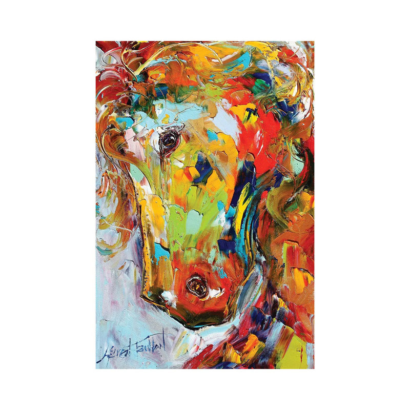 Portrait Of A Horse by Karen Tarlton - Wrapped Canvas Painting, 20.32 cm H x 30.48 cm W
