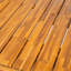 Table de salle à manger d'extérieur en bois d'acacia, finition teck + osier brun-754145322