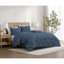 Ensemble d'édredon de 3 pièces en microfibre à nervures Swift Home - couleurs unies et motifs rayés - toutes saisons, durable, facile d'entretien-156299573-226458141